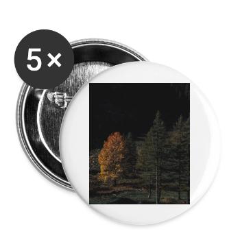 Pine forest at night - Buttons large 2.2'' (5-pack) - white