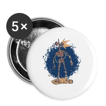 Scary creepy mummy skeleton Scary creepy mummy ske - Buttons large 2.2'' (5-pack) - white