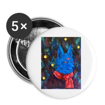 Blue On Coyote - Buttons large 2.2'' (5-pack) - white
