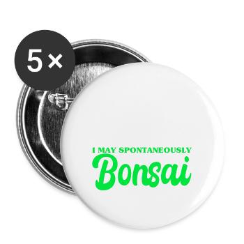 Bonsai Tree Owner Gift Bonsai Tree Gardening - Buttons large 2.2'' (5-pack) - white