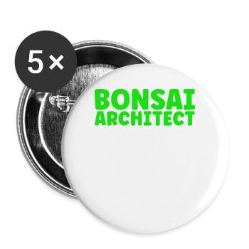 Bonsai Tree Owner Gift Bonsai Tree Gardening - Buttons large 2.2'' (5-pack) - white