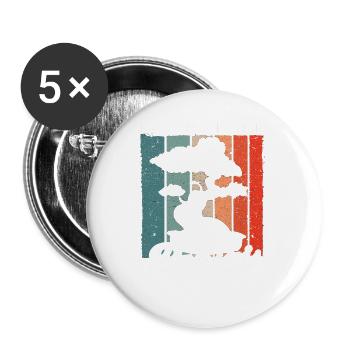 Bonsai Tree Owner Gift Bonsai Tree Gardening - Buttons large 2.2'' (5-pack) - white