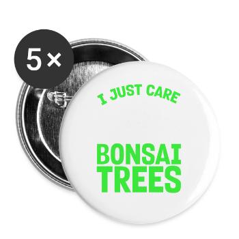Bonsai Tree Owner Gift Bonsai Tree Gardening - Buttons large 2.2'' (5-pack) - white