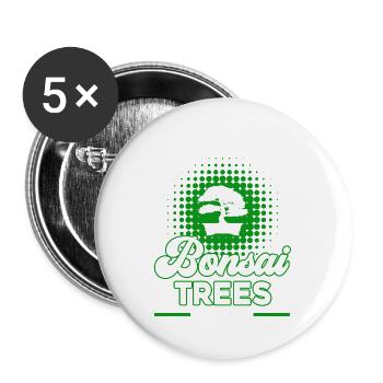 Bonsai Tree Owner Gift Bonsai Tree Gardening - Buttons large 2.2'' (5-pack) - white