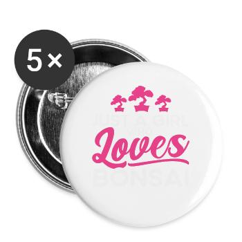 Bonsai Tree Owner Gift Bonsai Tree Gardening - Buttons large 2.2'' (5-pack) - white