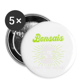 Bonsai Tree Owner Gift Bonsai Tree Gardening - Buttons large 2.2'' (5-pack) - white