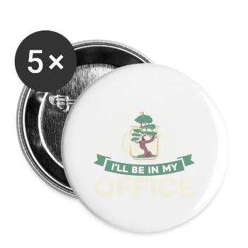 Bonsai Tree Owner Gift Bonsai Tree Gardening - Buttons large 2.2'' (5-pack) - white