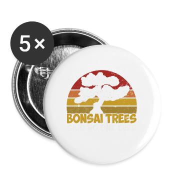 Bonsai Tree Owner Gift Bonsai Tree Gardening - Buttons large 2.2'' (5-pack) - white