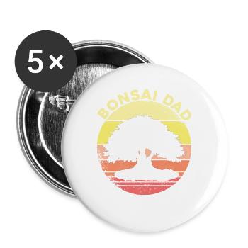 Bonsai Tree Owner Gift Bonsai Tree Gardening - Buttons large 2.2'' (5-pack) - white
