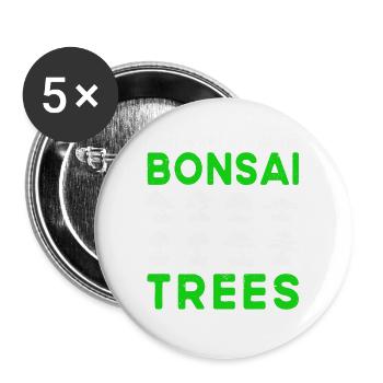 Bonsai Tree Owner Gift Bonsai Tree Gardening - Buttons large 2.2'' (5-pack) - white