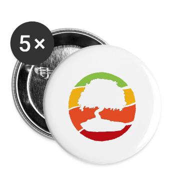 Bonsai Tree Owner Gift Bonsai Tree Gardening - Buttons large 2.2'' (5-pack) - white