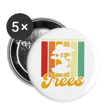 Bonsai Tree Owner Gift Bonsai Tree Gardening - Buttons large 2.2'' (5-pack) - white