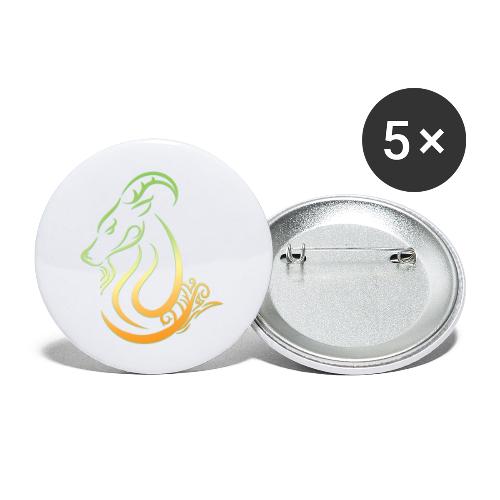 Capricorn Zodiac Sea Goat Astrology Logo - Buttons large 2.2'' (5-pack)