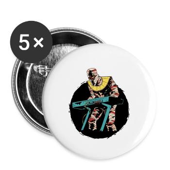 Mummy playing keyboards Mummy playing keyboards in - Buttons large 2.2'' (5-pack) - white