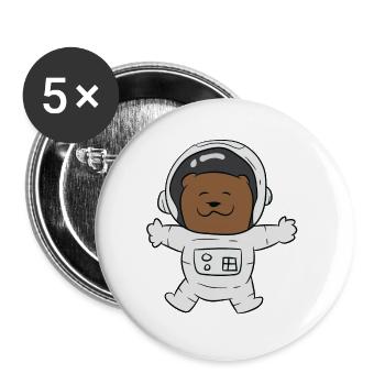 Cute Otter In Space Astronaut Otter - Buttons large 2.2'' (5-pack) - white