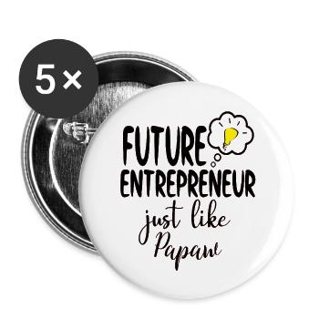 Future Entrepreneur Like Papaw - Buttons large 2.2'' (5-pack) - white