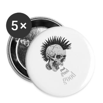 trans rights or else shirt - Buttons large 2.2'' (5-pack) - white