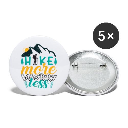 Hike More Worry Less - Buttons large 2.2'' (5-pack)