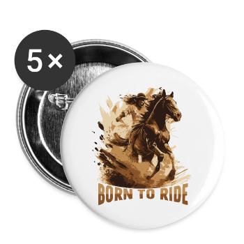 Makes Reining - Buttons large 2.2'' (5-pack) - white