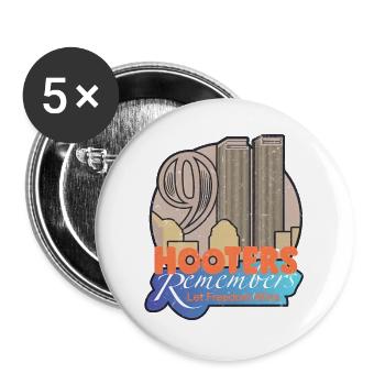 Hooters remembers 9-11 - Buttons large 2.2'' (5-pack) - white