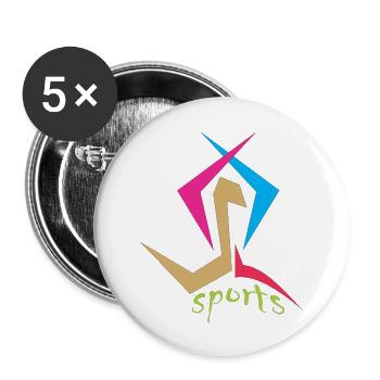 sports | Saki sports | beautiful | good design - Buttons large 2.2'' (5-pack) - white