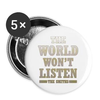 the smith, the world world won't listed - Buttons large 2.2'' (5-pack) - white
