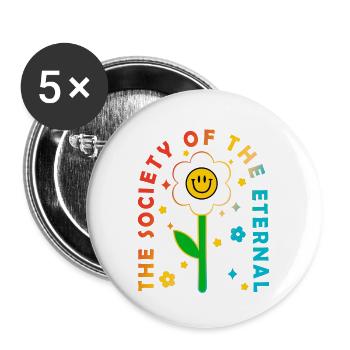 The Society Of The Eternal Optimists Quote - Buttons large 2.2'' (5-pack) - white