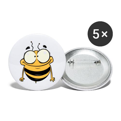 Happy bee - Buttons large 2.2'' (5-pack)