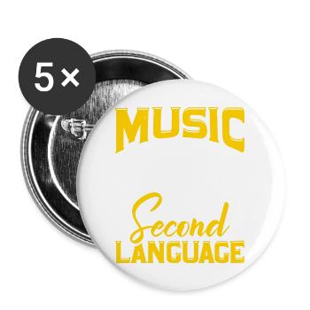 Music School Teacher Instructor Gift - Buttons large 2.2'' (5-pack) - white