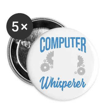Computer Whisperer Tech Support Gift - Buttons large 2.2'' (5-pack) - white