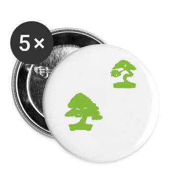 Bonsai Tree Lover - Buttons large 2.2'' (5-pack) - white