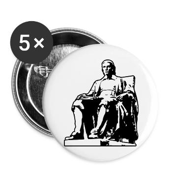 Statue of John Harvard - Buttons large 2.2'' (5-pack) - white