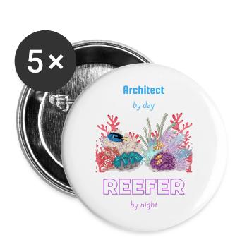 Reefer 20230109T223714979 blue - Buttons large 2.2'' (5-pack) - white