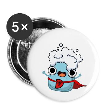 Soap Erdad Cute Soap Dad - Buttons large 2.2'' (5-pack) - white