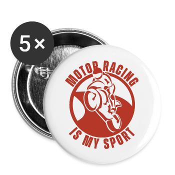 Motor Racing Is My Sport Motorsport Lovers - Buttons large 2.2'' (5-pack) - white