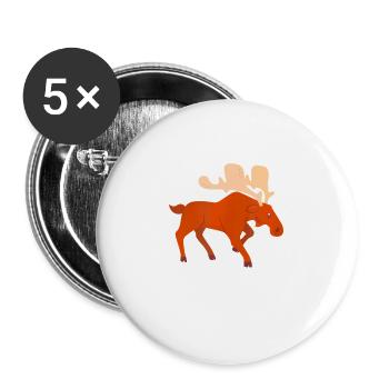 Just A Girl Who Loves Moose Clothes Outfit Moose - Buttons large 2.2'' (5-pack) - white