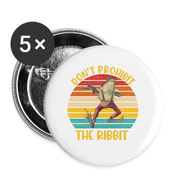 Don't Prohibit The Ribbit - Buttons large 2.2'' (5-pack) - white
