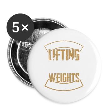 If I Die While Lifting Weights Weight Lifting Trai - Buttons large 2.2'' (5-pack) - white