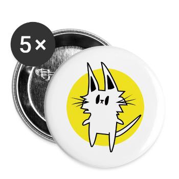 Funny Teleportation Cat - Buttons large 2.2'' (5-pack) - white