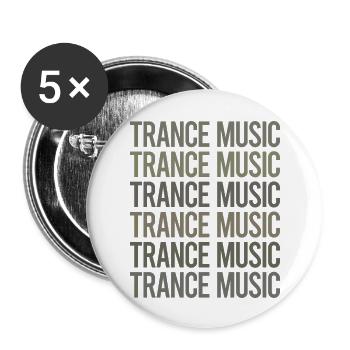 Gray Text Art Trance Music - Buttons large 2.2'' (5-pack) - white