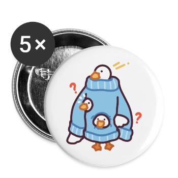 I m Actually Three Duckies In A Sweater - Buttons large 2.2'' (5-pack) - white