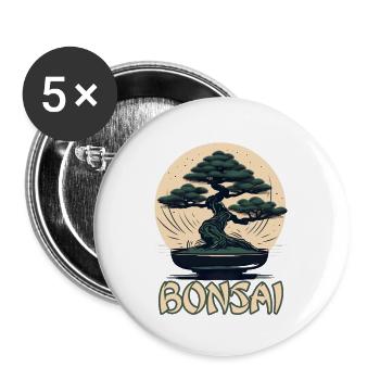Bonsai Tree Bonsai Bowl Japanese Tree for a - Buttons large 2.2'' (5-pack) - white