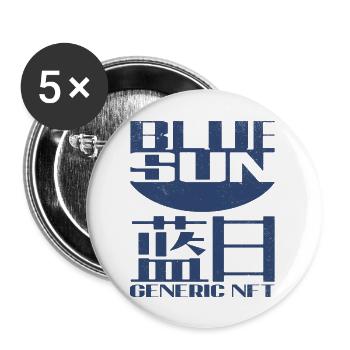 Blue Sun Nft - Buttons large 2.2'' (5-pack) - white