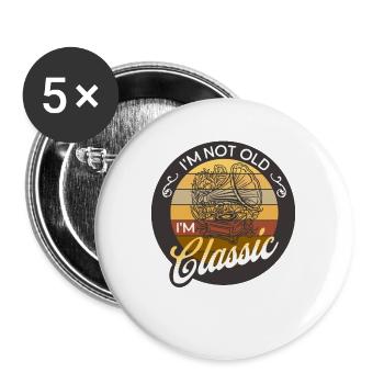 Im Not Old Classic Retro Gramophone Music - Buttons large 2.2'' (5-pack) - white