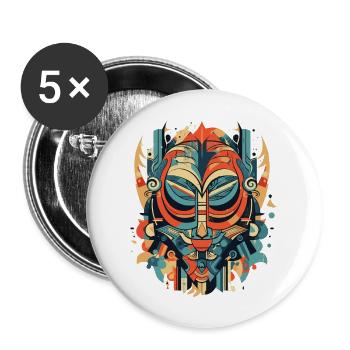 Graphic Art Work - Buttons large 2.2'' (5-pack) - white
