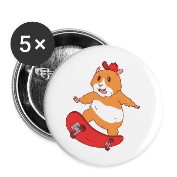 Skater Hamster A Skater Hamster Skateboarding - Buttons large 2.2'' (5-pack) - white