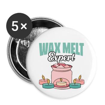 Wax Melt Expert Awesome Candle Making Artist For A - Buttons large 2.2'' (5-pack) - white