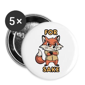 Animal Lover For Sake Play on Words Humorous Stat - Buttons large 2.2'' (5-pack) - white