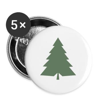 Versatile Magic: Colorful Polygon Pine Tree - Buttons large 2.2'' (5-pack) - white