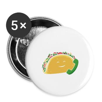 Taco Emergency Call 9 Juan Juan - Buttons large 2.2'' (5-pack) - white
